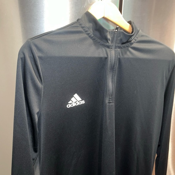 REEBOK black Shirt 3XL Play Dry ¼ Zip Pullover Workout Size 26-28 Polyester NEW - Picture 2 of 14